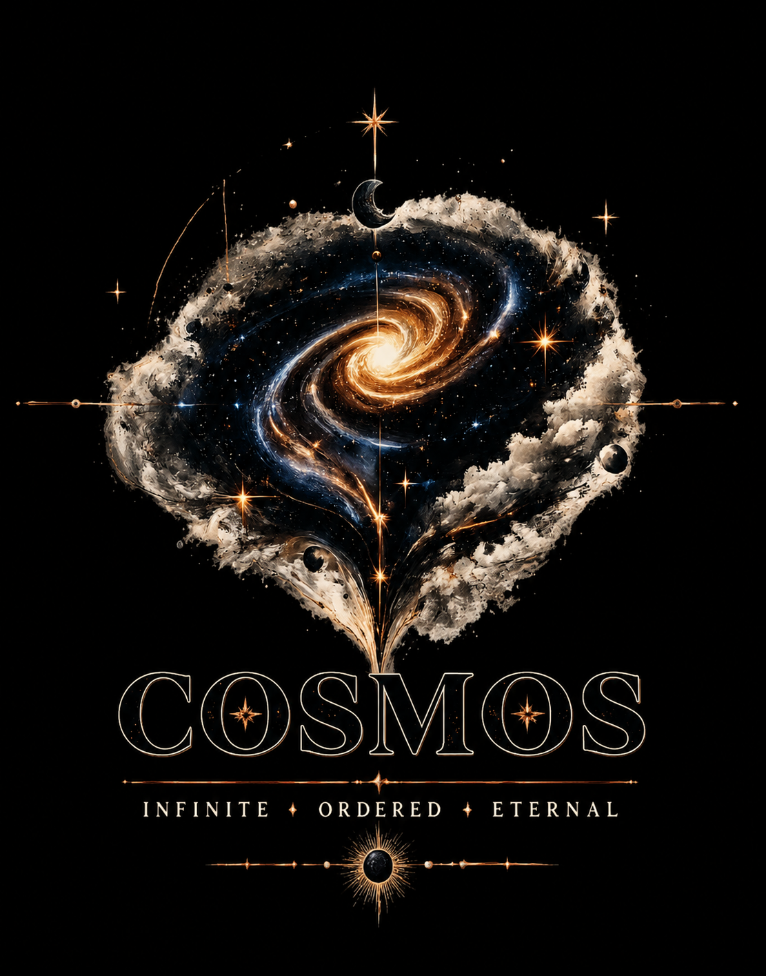 Cosmos Spiral Graphic T-Shirt - Image 4