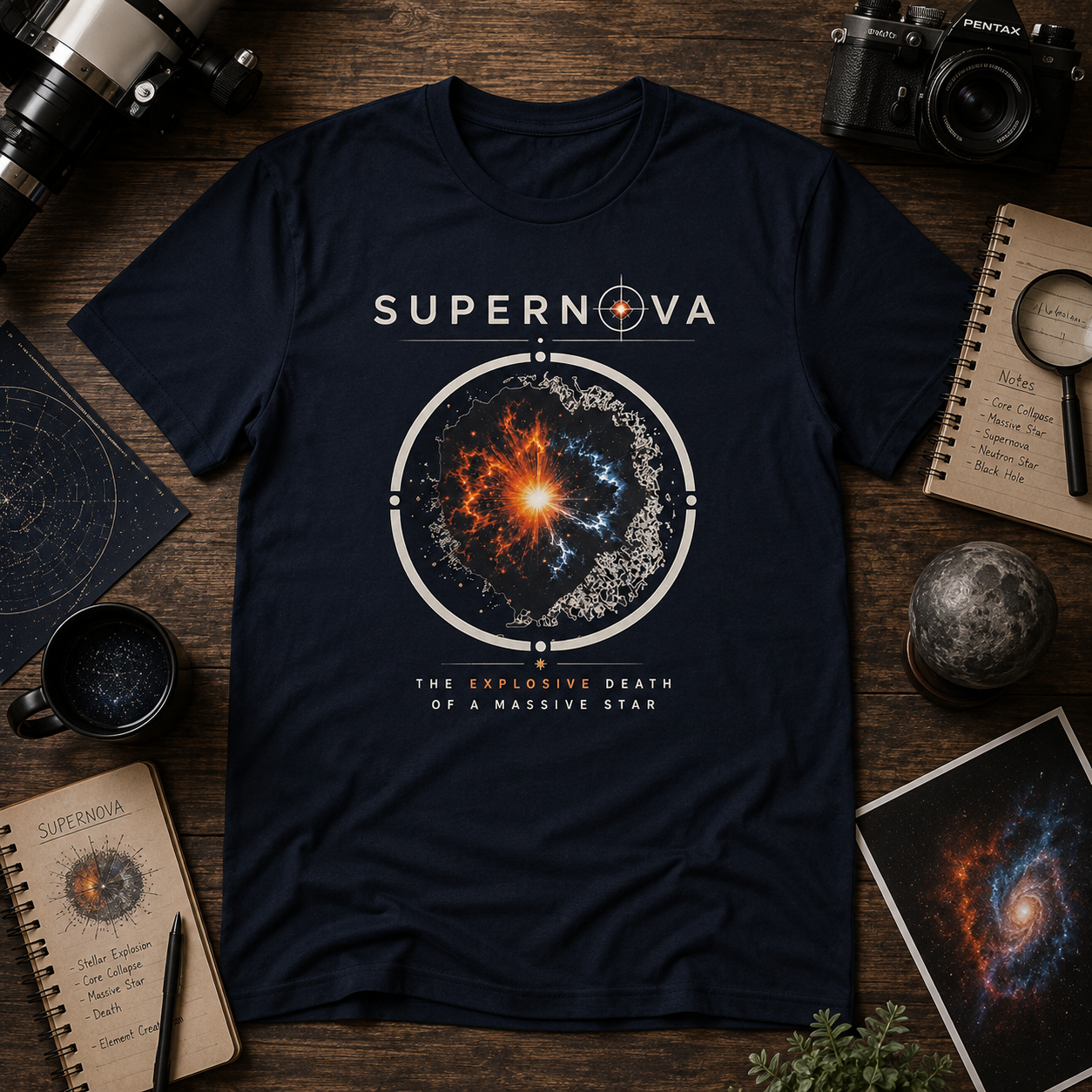 Supernova – Stellar Explosion Graphic T-Shirt - Image 4