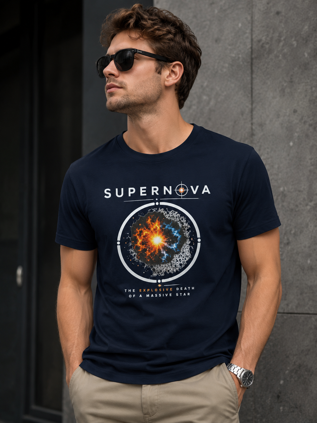 Supernova – Stellar Explosion Graphic T-Shirt - Image 2